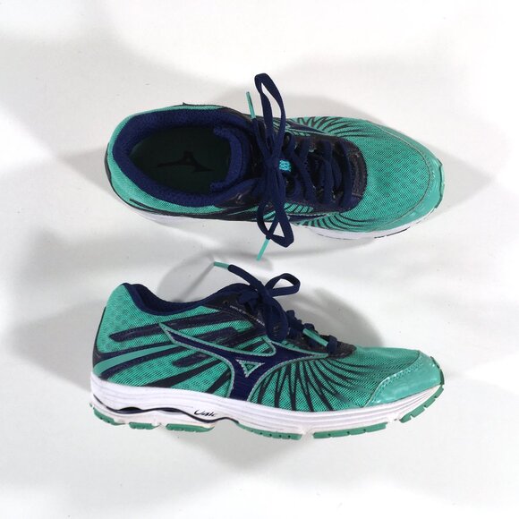 Mizuno Wave Sayonara 4 Running Shoes Womens Size 8 Turquoise J1GD163034 - Picture 1 of 10